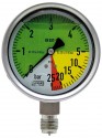Manometr MPa 2,5 olej 100 mm spodní vývod 1/2 " WIKA 