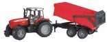 Traktor MASSEY FERGUSON 7480 s návěsem BRUDER 02045 