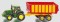 Traktor JOHN DEERE 7530 s traktorovým silážním návěsem